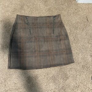 VICI Plaid Brown Skirt
